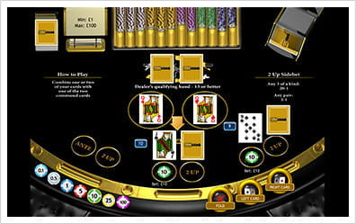 With 21 Duel, both player and dealer must use one of the two community cards