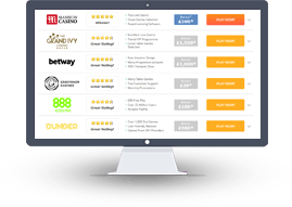 Screenshot of the top 6 casinos.